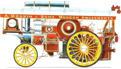 Steam Traction engine Ruston and Hornsby Oliver print by Geoffery Wheeler 